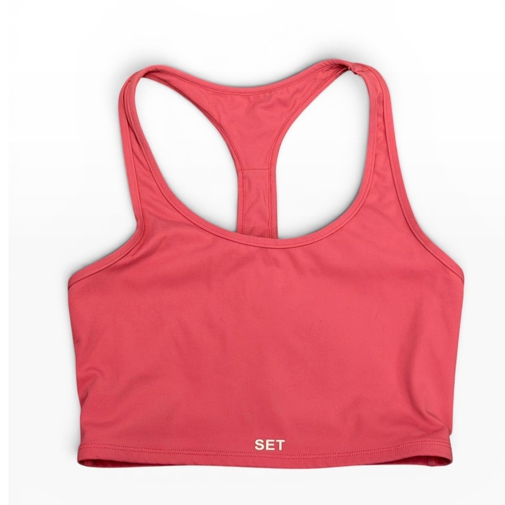SET ACTIVE Sportbody Pink Racerback Sports Bra Small Gym Yoga Athletic Run Gym
